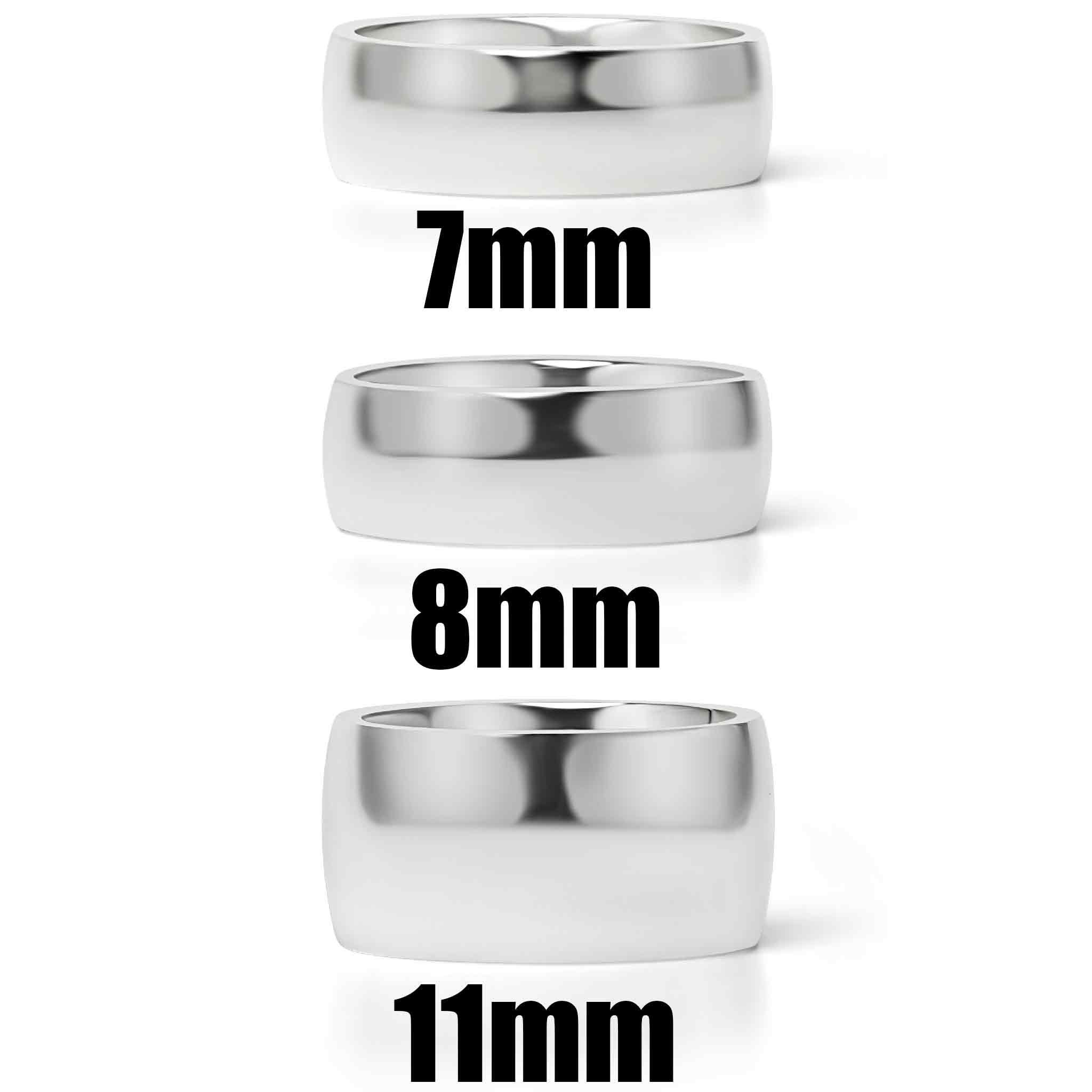 Highly Polished Stainless Steel Blank Ring - Versatile Classic Style, 7mm-11mm Widths, Durable 316L Surgical Steel - Jewelry & Watches - Bijou Her -  -  - 