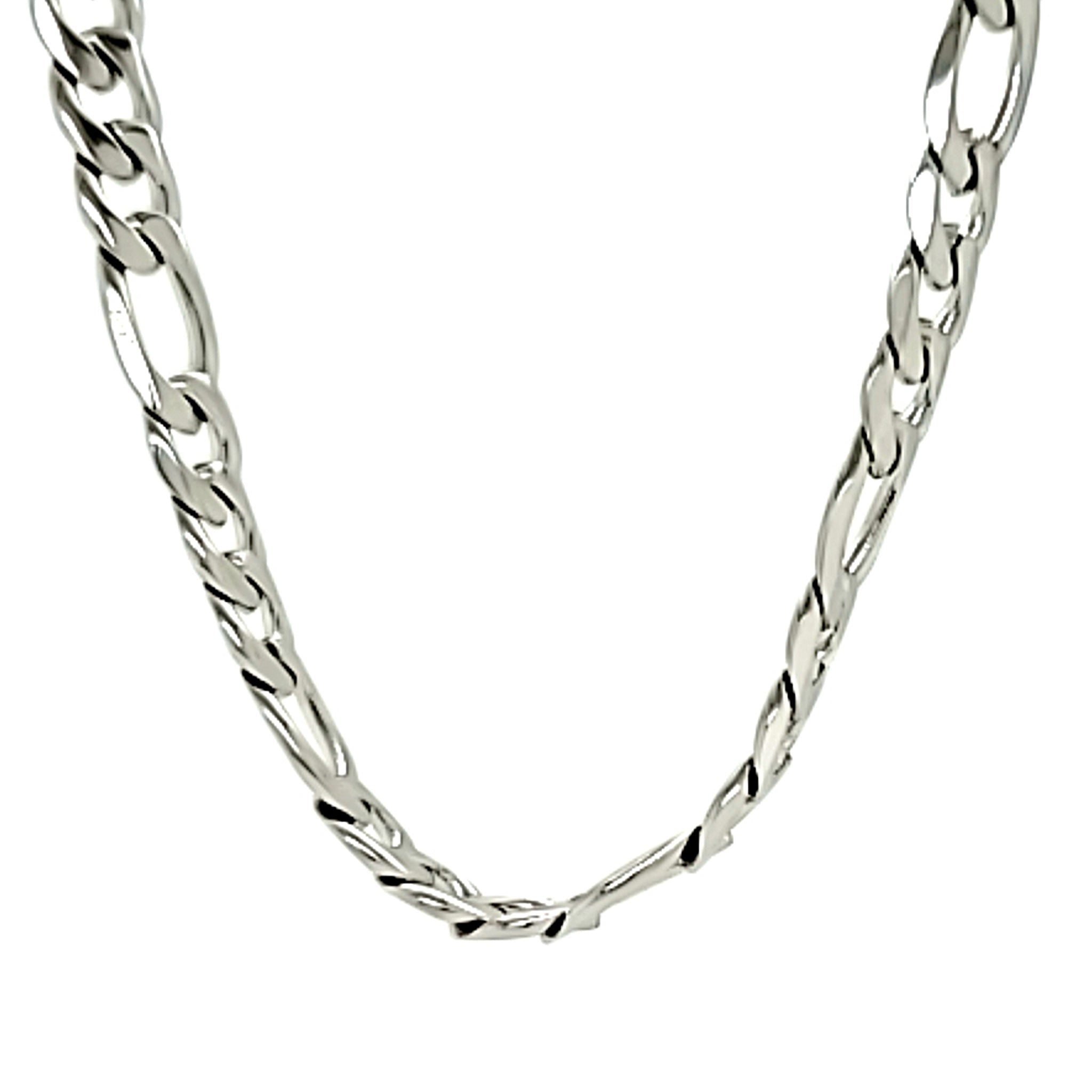 Stainless Steel Figaro Chain Necklace - Timeless Design, Hypoallergenic, Rust-Proof - 8g, 12mm-9mm - Online Store - Jewelry & Watches - Bijou Her -  -  - 