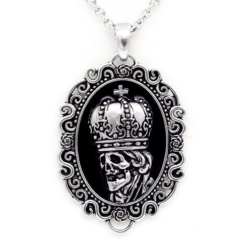 Religious Leader Skull Pendant Necklace - Devotion or Macabre Style Accessory - Jewelry & Watches - Bijou Her -  -  - 