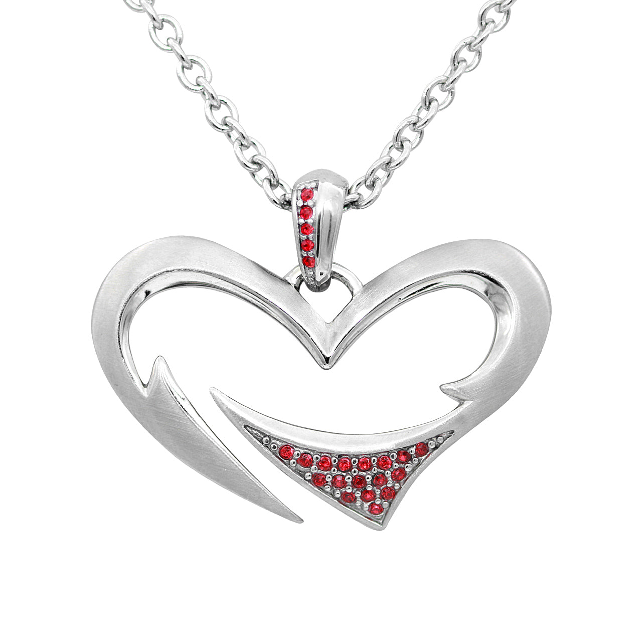 Tribal Love Heart Pendant Necklace - Stainless Steel with Swarovski Crystals - Jewelry & Watches - Bijou Her -  -  - 