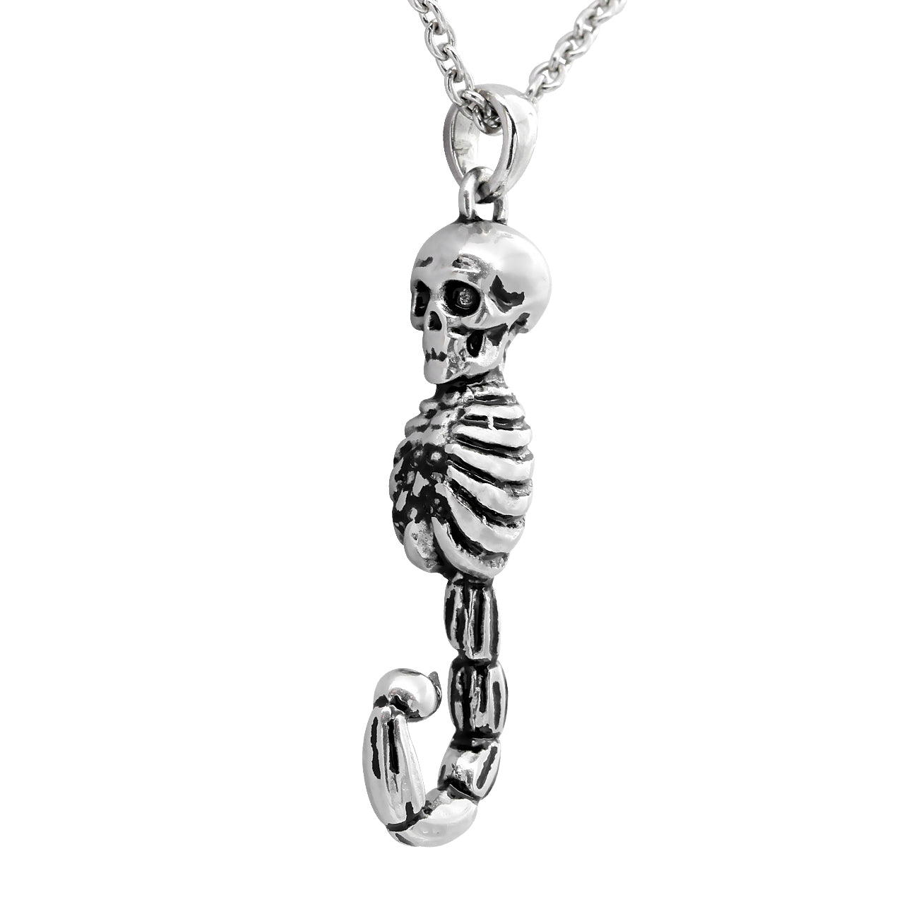 Stainless Steel Scorpion Skull Necklace: Mesopotamian-Inspired Pendant
This stainless steel necklace features a half-skeleton, half-scorpion creature inspired by the Scorpion Man of Mesopotamian mythology. With an adjustable chain and included pouch, - Jewelry & Watches - Bijou Her -  -  - 