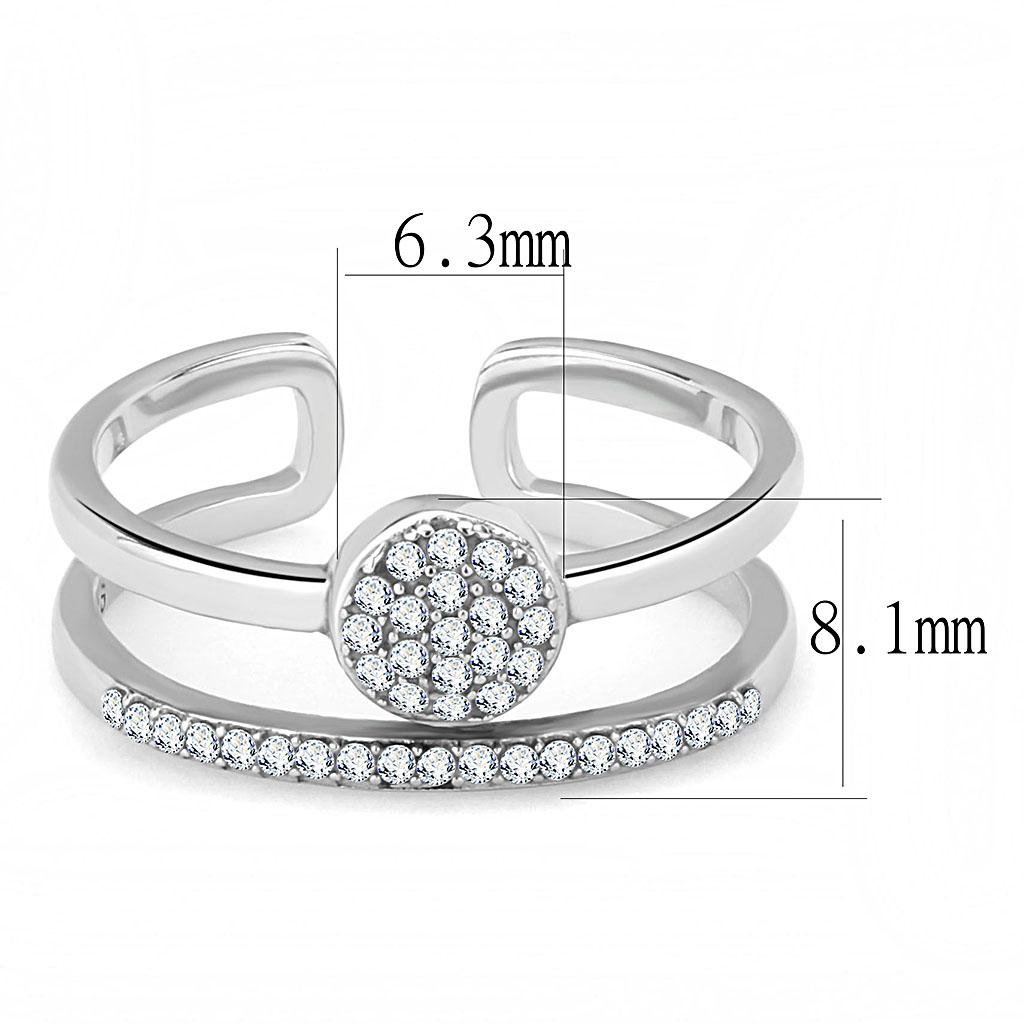 Women Stainless Steel Cubic Zirconia Rings DA048 - Jewelry & Watches - Bijou Her -  -  - 