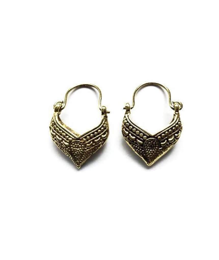 Handmade Gypsy Hoop Earrings - Elegant Brass and Silver Design for Sensitive Skin - Jewelry & Watches - Bijou Her -  -  - 
