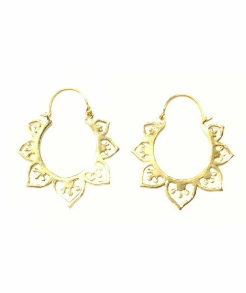 Large Gold Precious Tiny Hoops - Handmade Brass and Silver Earrings for Sensitive Skin - Jewelry & Watches - Bijou Her - Color -  - 