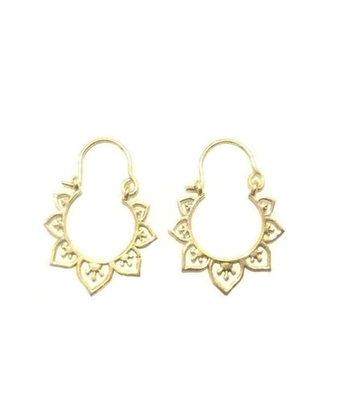 Large Gold Precious Tiny Hoops - Handmade Brass and Silver Earrings for Sensitive Skin - Jewelry & Watches - Bijou Her - Color -  - 
