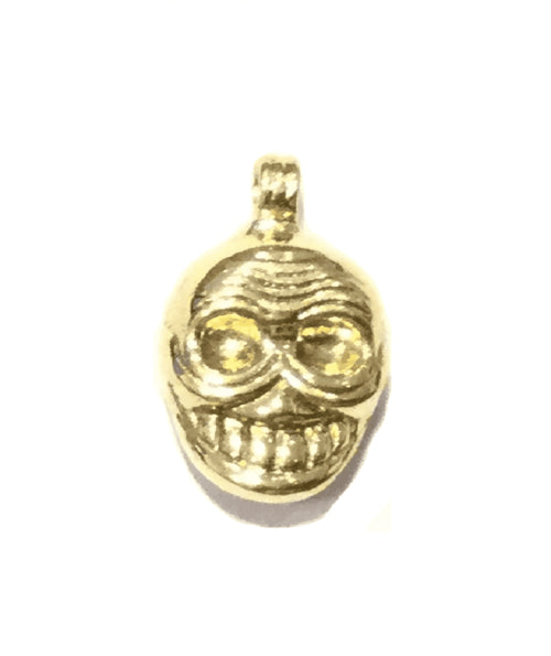 Happy Smiling Skull Pendant - Handmade Brass Jewelry for Sensitive Skin - Jewelry & Watches - Bijou Her - Color -  - 
