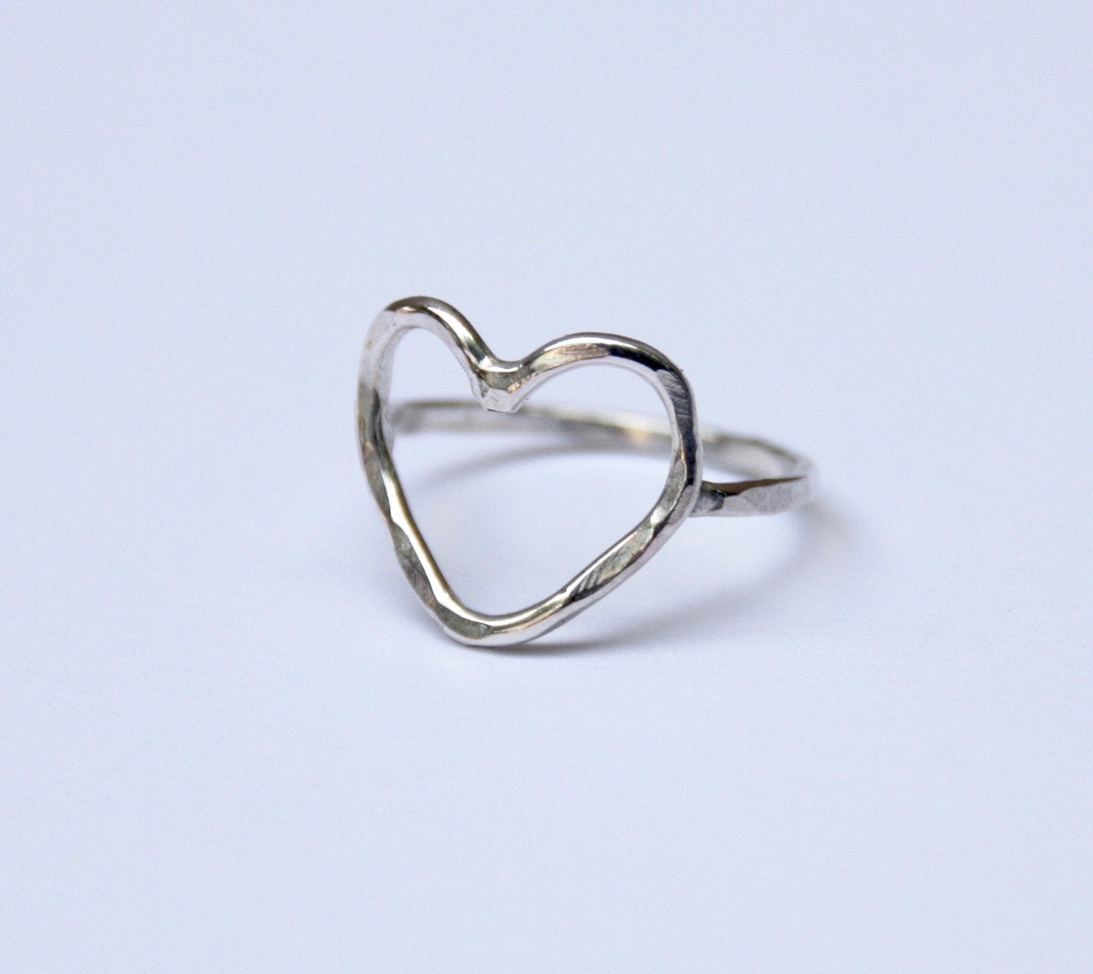 Handmade Heart Ring - Choose Your Size and Material at Checkout - Jewelry & Watches - Bijou Her -  -  - 