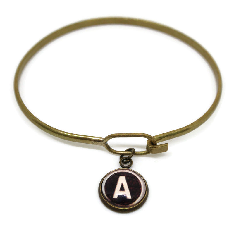 Vintage Dome Initial Necklace - Add Charm to Any Outfit! - Jewelry & Watches - Bijou Her -  -  - 
