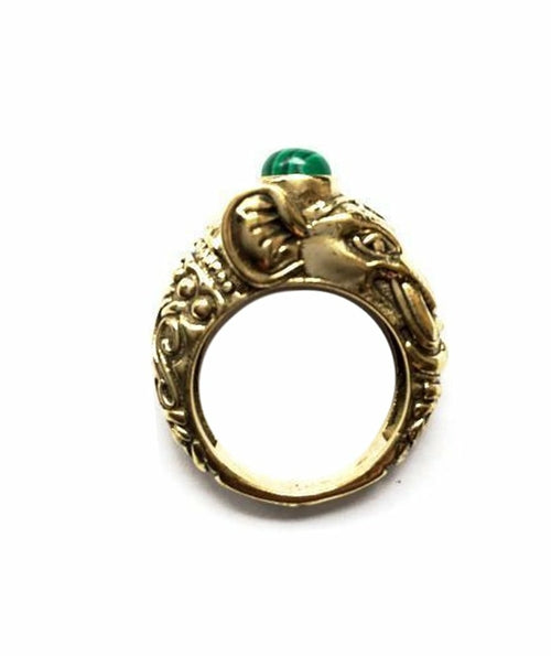 Handmade Circus Elephant Ring - Brass and Silver Hypoallergenic Jewelry for Sensitive Skin - Jewelry & Watches - Bijou Her - Size -  - 