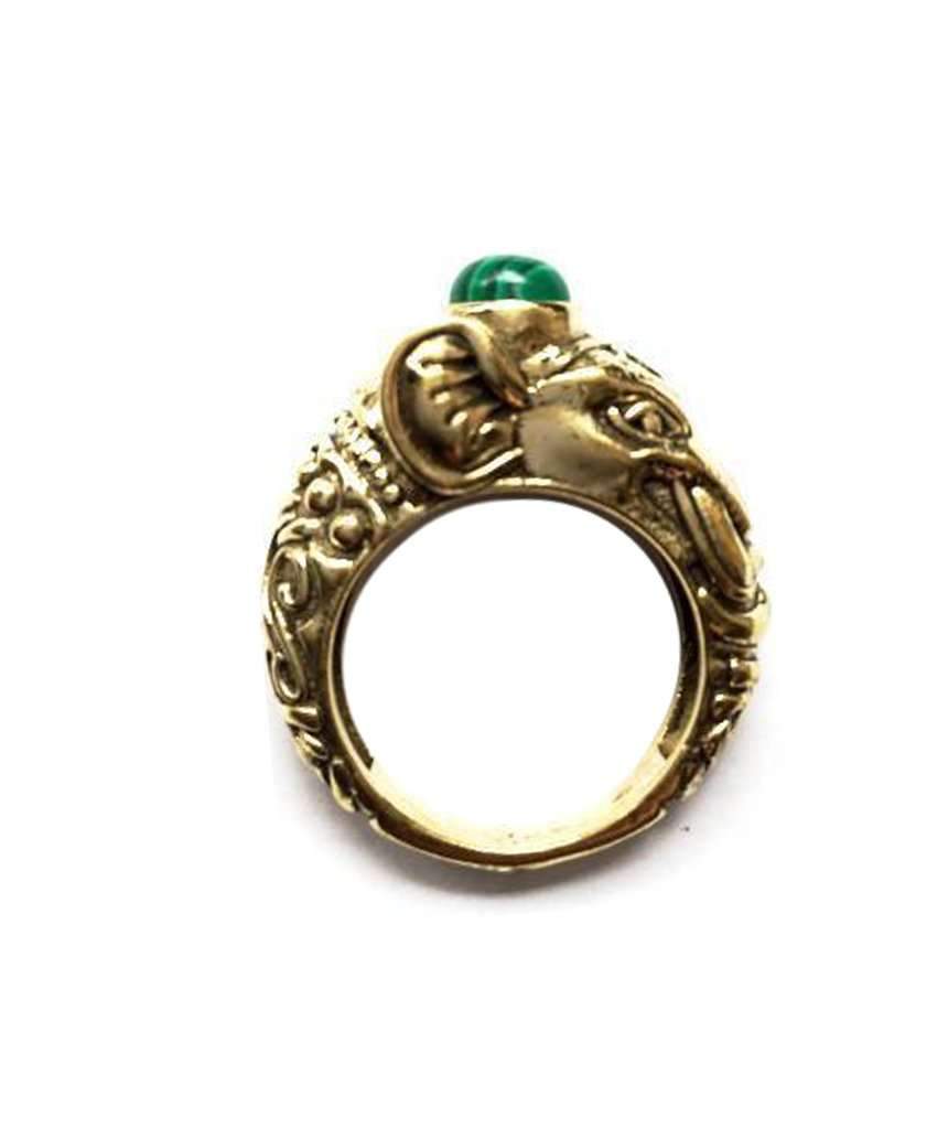 Handmade Circus Elephant Ring - Brass and Silver Hypoallergenic Jewelry for Sensitive Skin - Jewelry & Watches - Bijou Her -  -  - 