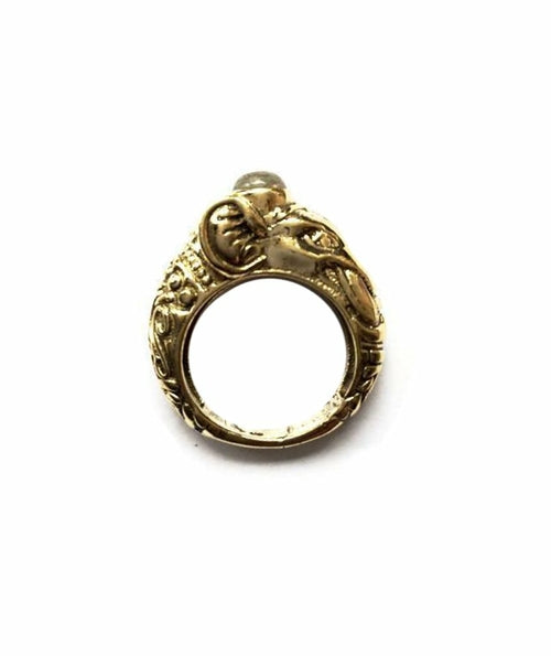 Handmade Circus Elephant Ring - Brass and Silver Hypoallergenic Jewelry for Sensitive Skin - Jewelry & Watches - Bijou Her - Size -  - 