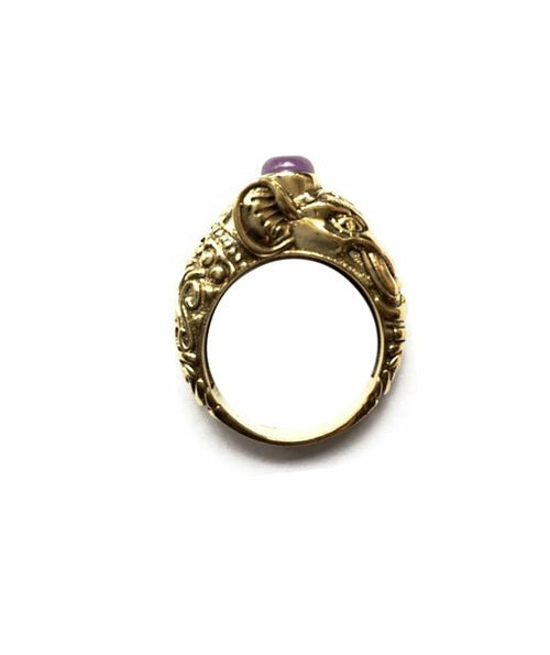 Handmade Circus Elephant Ring - Brass and Silver Hypoallergenic Jewelry for Sensitive Skin - Jewelry & Watches - Bijou Her - Size -  - 