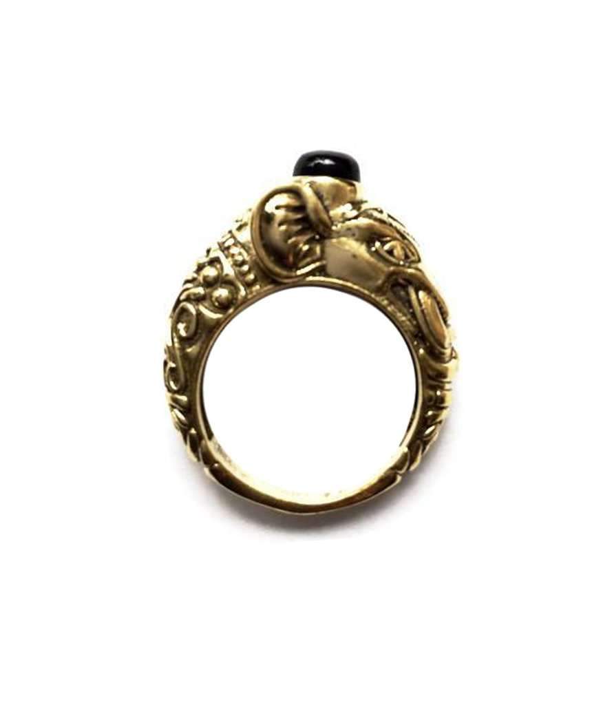 Handmade Circus Elephant Ring - Brass and Silver Hypoallergenic Jewelry for Sensitive Skin - Jewelry & Watches - Bijou Her -  -  - 
