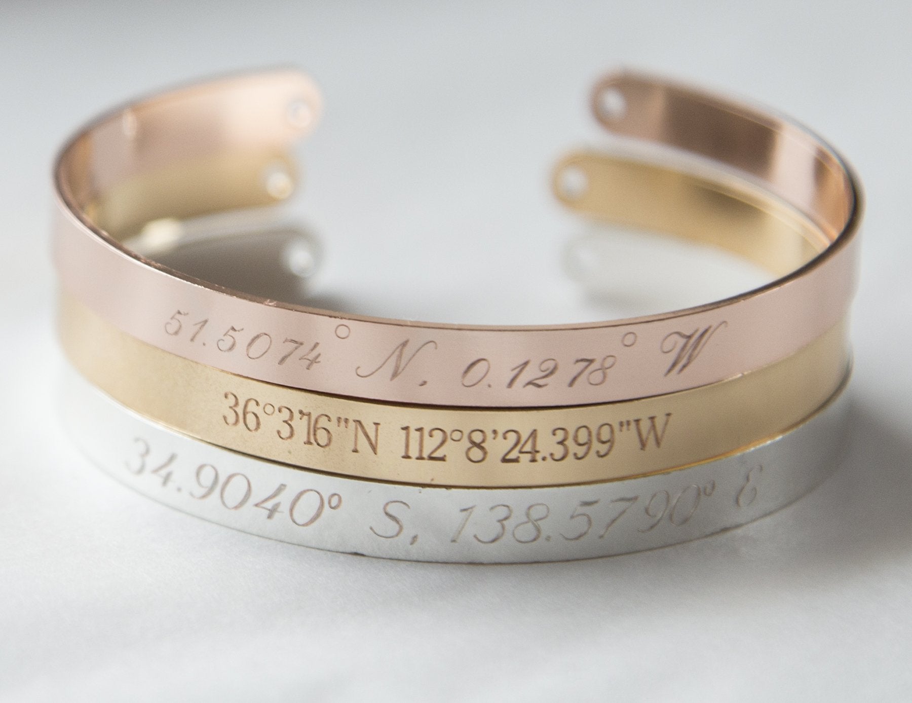 Personalized Coordinates Bracelet - Engraved Gift for Long Distance Relationships - Jewelry & Watches - Bijou Her -  -  - 