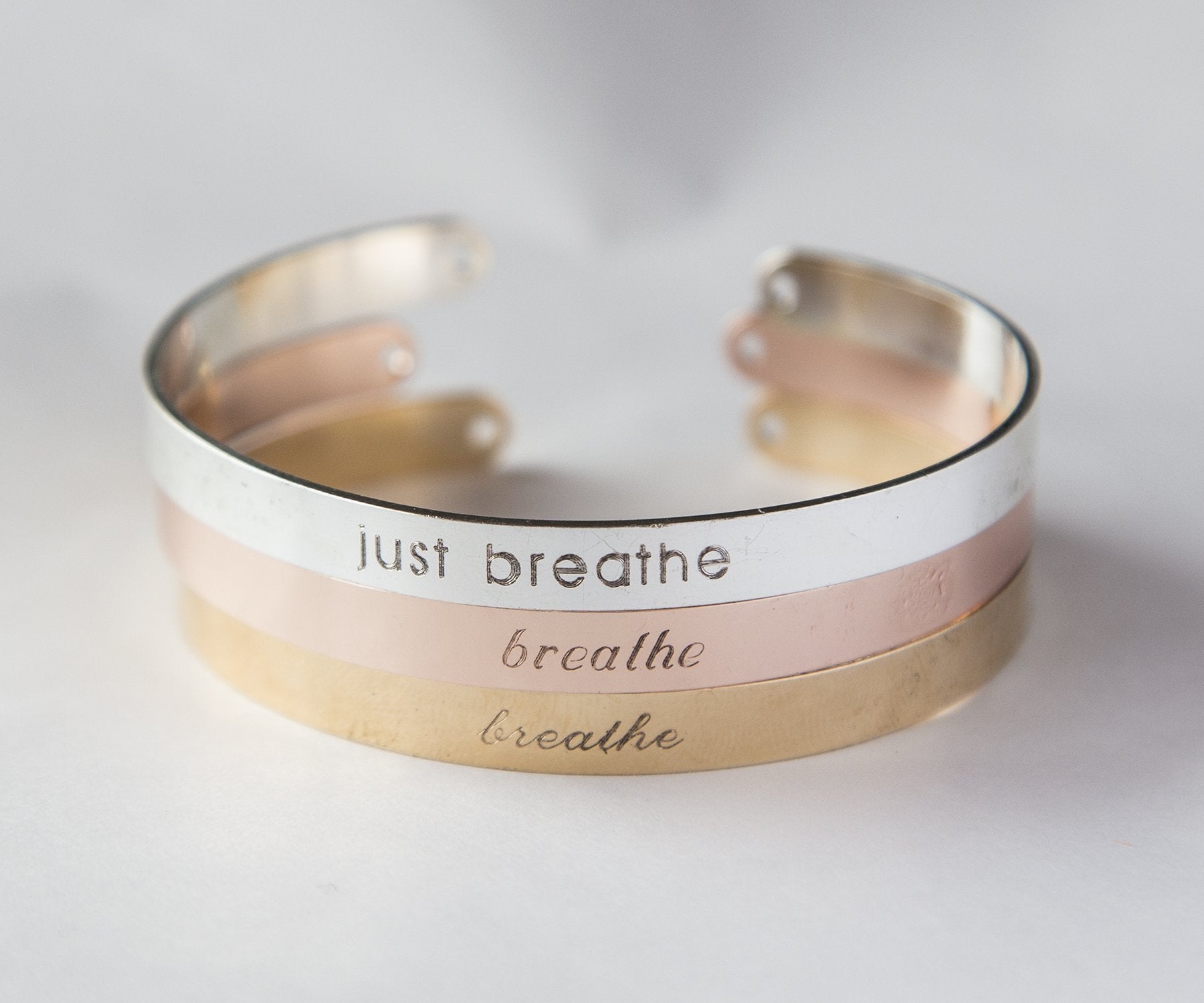 Just Breathe Bracelet, Yoga Gift, Just Breathe - Jewelry & Watches - Bijou Her -  -  - 