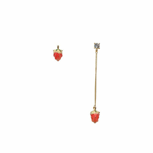 Sweet Strawberry Jewelry Collection - Silver & Alloy Earrings and Necklace - Jewelry & Watches - Bijou Her - Style -  - 