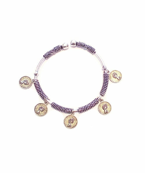 Handmade Bali Style Silver Bracelet with Unique Charms - Hypoallergenic and Adjustable - Jewelry & Watches - Bijou Her - Style -  - 