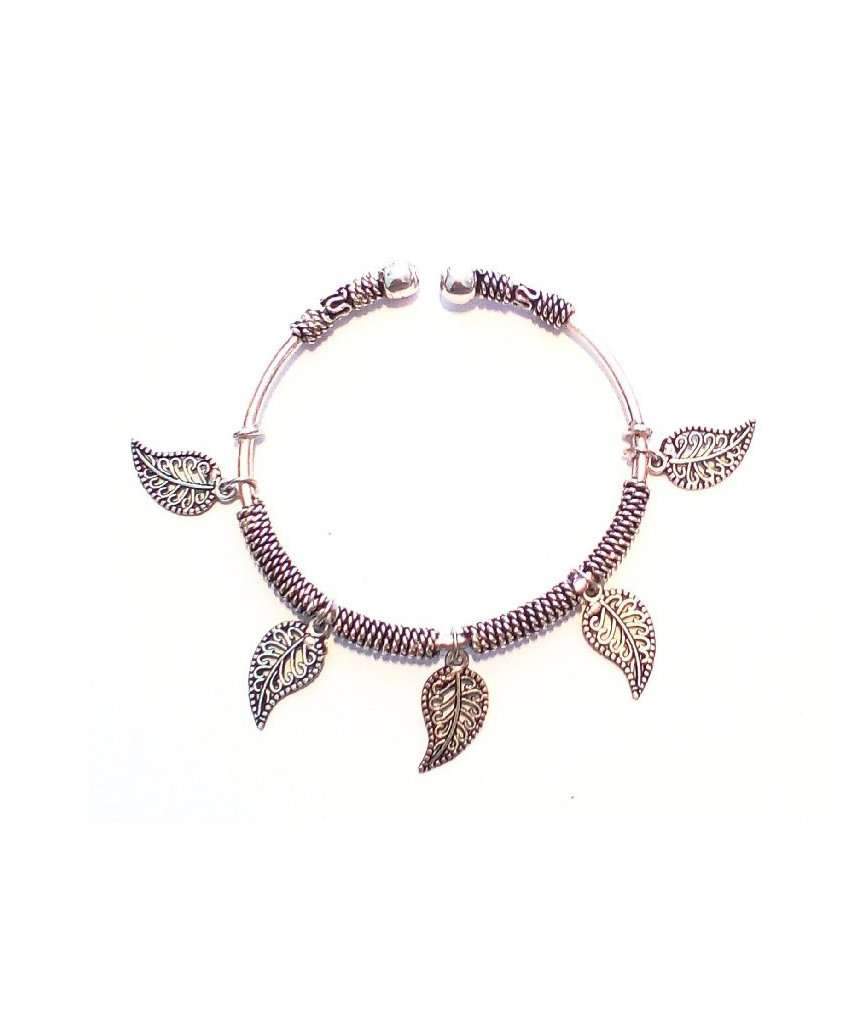 Handmade Bali Style Silver Bracelet with Unique Charms - Hypoallergenic and Adjustable - Jewelry & Watches - Bijou Her -  -  - 