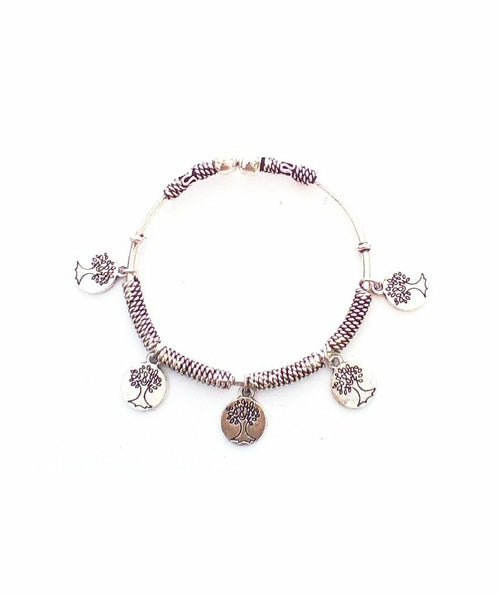 Handmade Bali Style Silver Bracelet with Unique Charms - Hypoallergenic and Adjustable - Jewelry & Watches - Bijou Her - Style -  - 