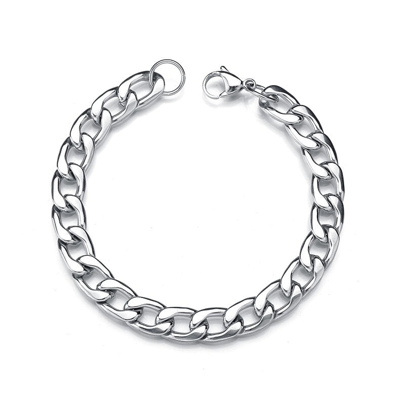 Stainless Steel NK Chain Bracelet - Various Sizes and Weights Available - Jewelry & Watches - Bijou Her -  -  - 