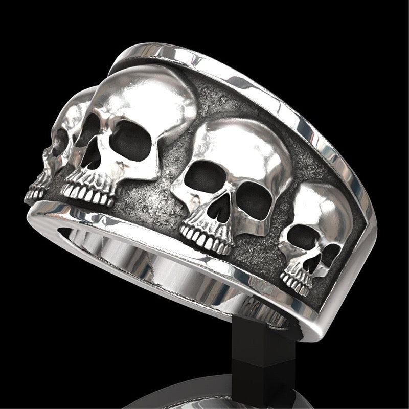 Skull Alloy Ring - Sizes 8-13, 10g Weight - Jewelry & Watches - Bijou Her -  -  - 