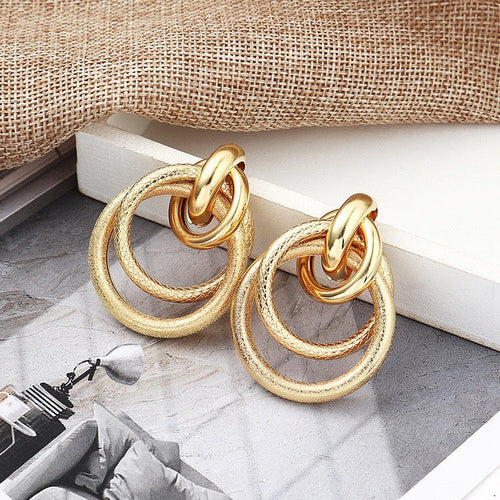 Snake Pattern Multi-Hoop Earrings in Alloy and Steel - 4.5cm, 18g - Body Jewelry - Jewelry & Watches - Bijou Her - Color -  - 