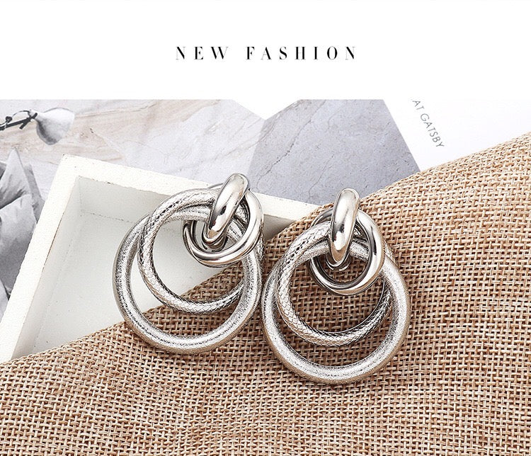 Snake Pattern Multi-Hoop Earrings in Alloy and Steel - 4.5cm, 18g - Body Jewelry - Jewelry & Watches - Bijou Her -  -  - 