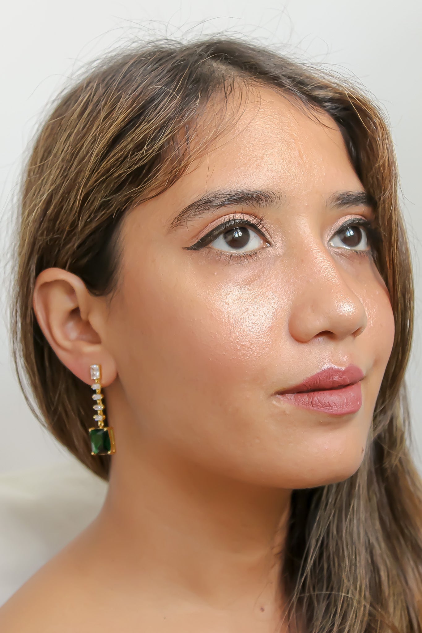 Golden Cruise Benares Earrings: 18K Gold-Plated with Zirconia Stones for Sensitive Ears - Jewelry & Watches - Bijou Her -  -  - 