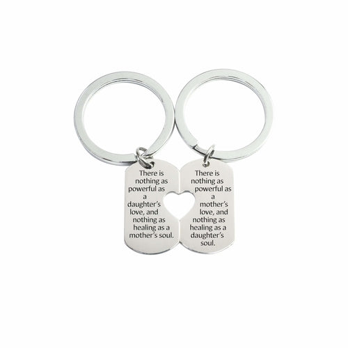 Heart Cutout Inspirational Keychain Set - Solid Stainless Steel - Jewelry & Watches - Bijou Her - Color - Option - 