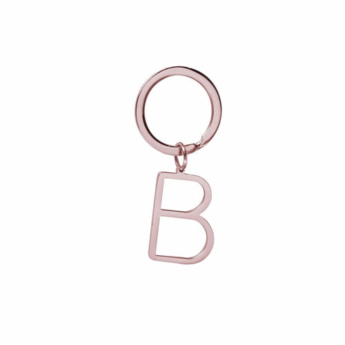 Solid Stainless Steel Initial Cutout Keychain - 1.25 Inches - Jewelry & Watches - Bijou Her - Color - Option - 