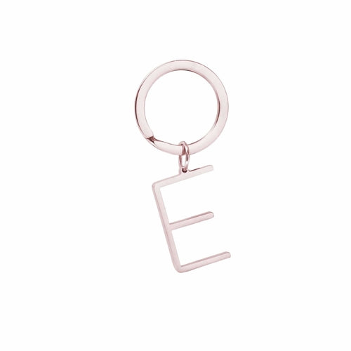 Solid Stainless Steel Initial Cutout Keychain - 1.25 Inches - Jewelry & Watches - Bijou Her - Color - Option - 