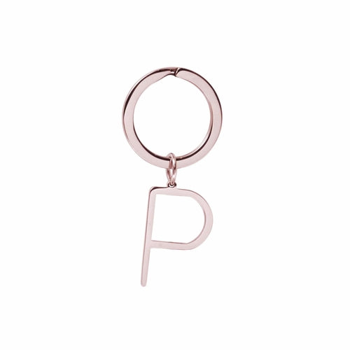 Solid Stainless Steel Initial Cutout Keychain - 1.25 Inches - Jewelry & Watches - Bijou Her - Color - Option - 