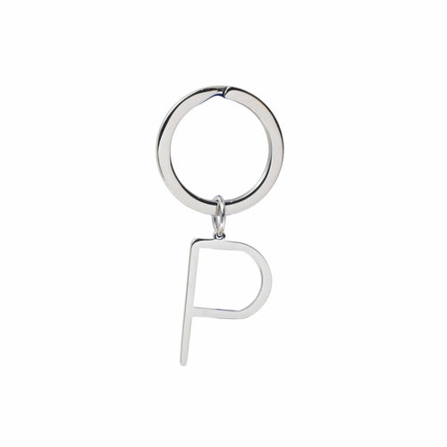 Solid Stainless Steel Initial Cutout Keychain - 1.25 Inches - Jewelry & Watches - Bijou Her - Color - Option - 