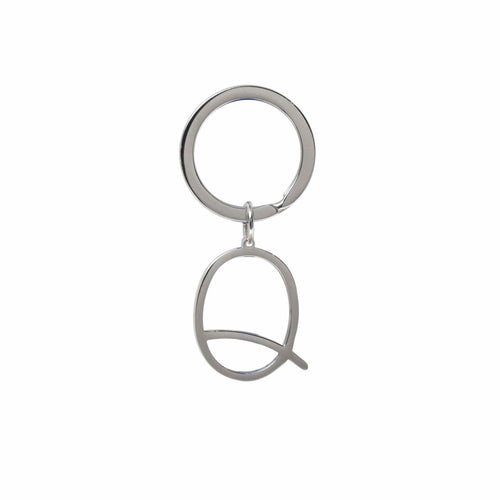 Solid Stainless Steel Initial Cutout Keychain - 1.25 Inches - Jewelry & Watches - Bijou Her - Color - Option - 