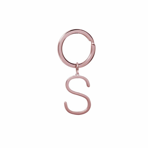 Solid Stainless Steel Initial Cutout Keychain - 1.25 Inches - Jewelry & Watches - Bijou Her - Color - Option - 