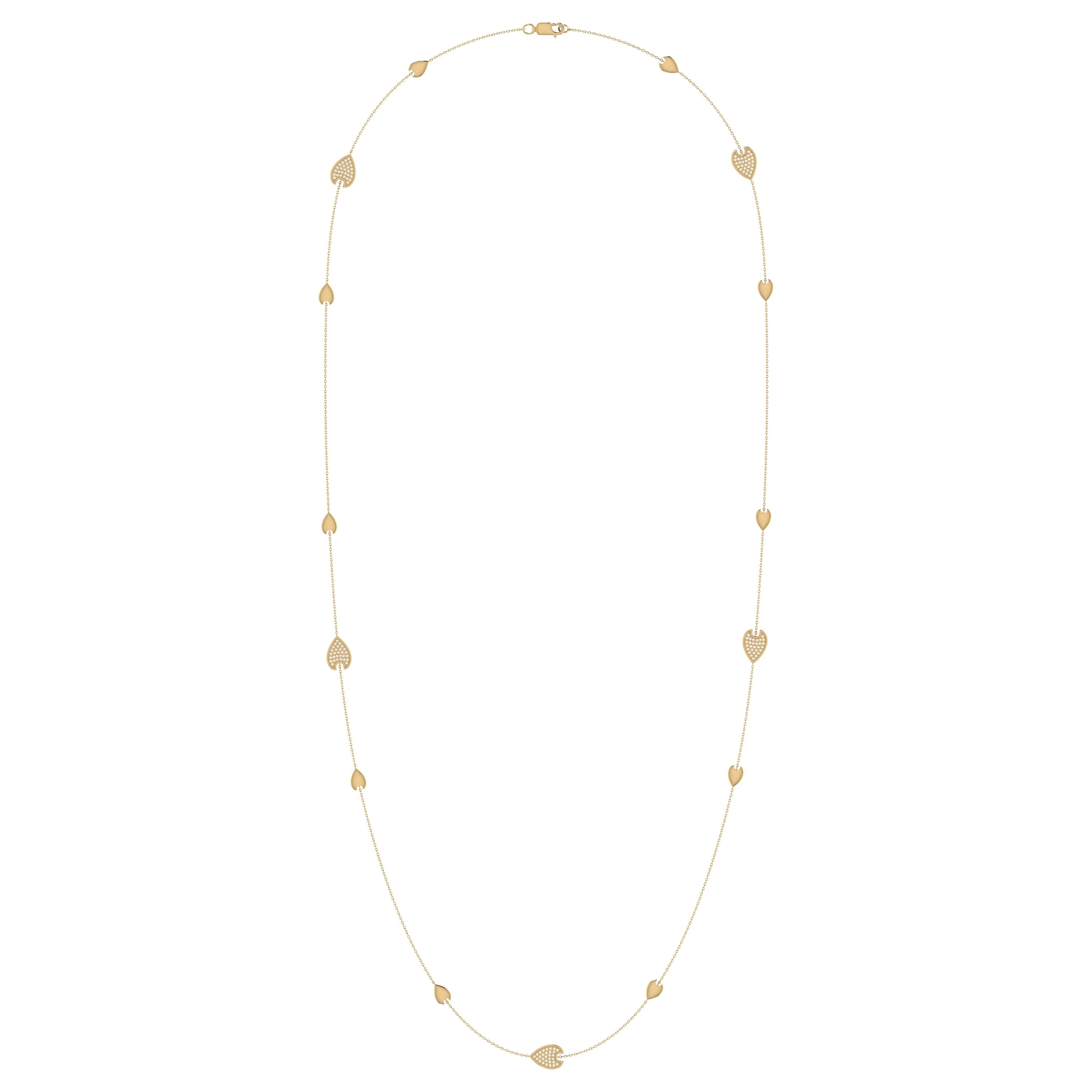 Raindrop Diamond Necklace in 14K Yellow Gold Vermeil - 0.26 Carats, 30" Cable Chain - Jewelry & Watches - Bijou Her -  -  - 