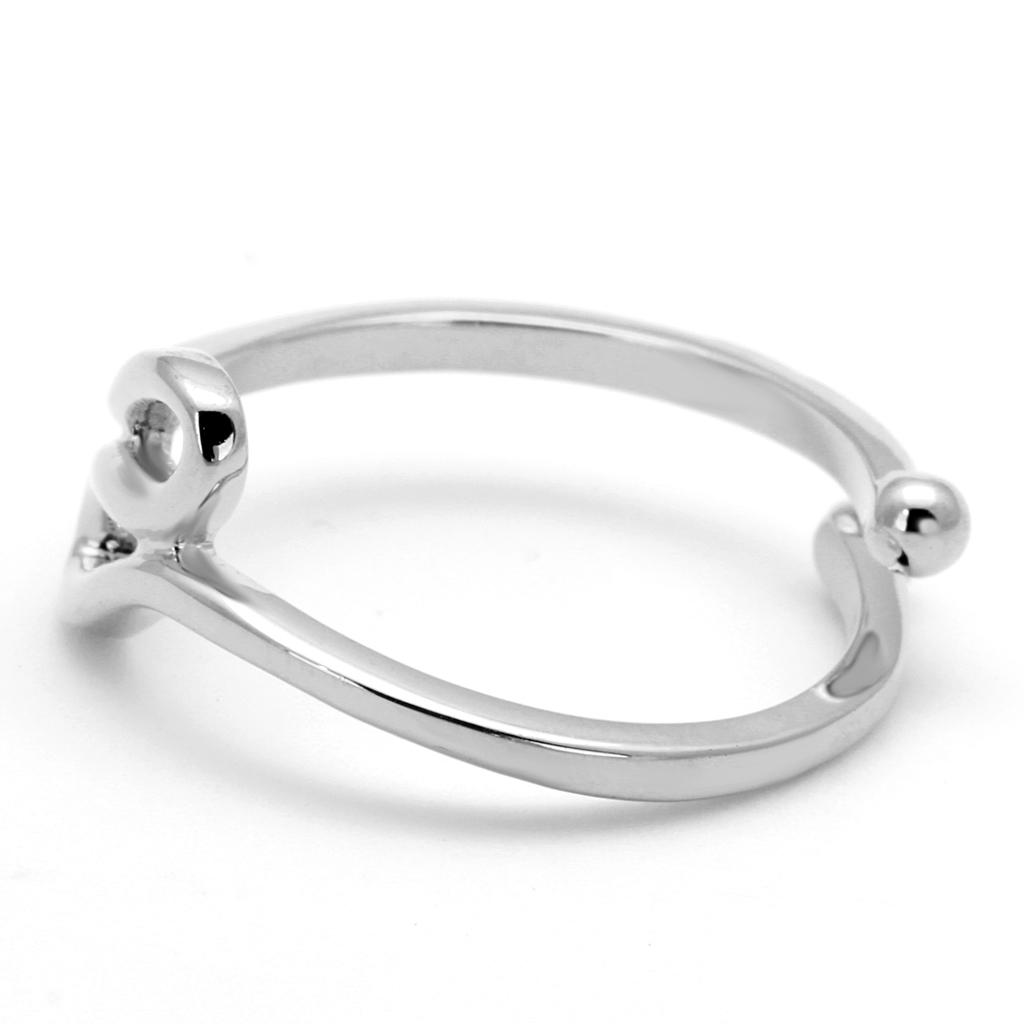Rhodium Brass Ring - No Stone, Backordered, 1.69g Weight - Jewelry & Watches - Bijou Her -  -  - 