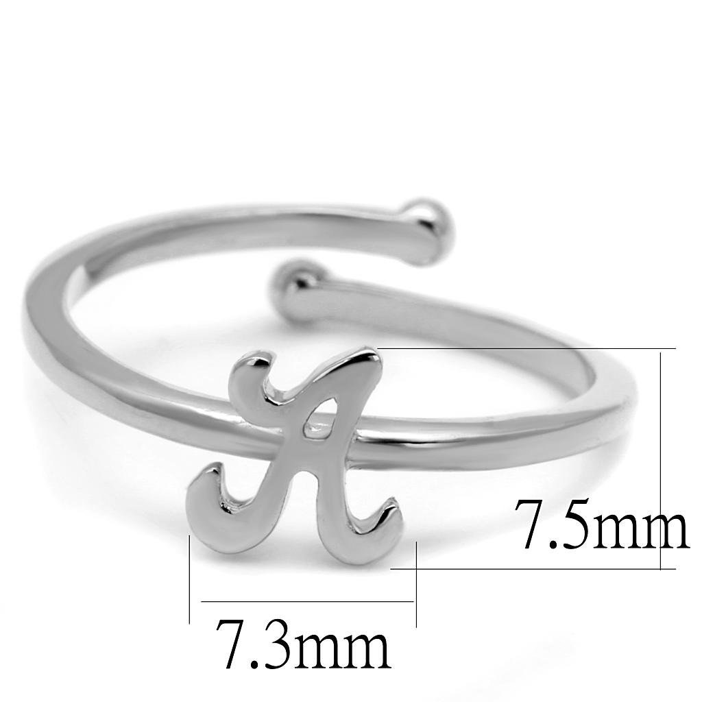 Rhodium Brass Ring - No Stone, 4-7 Day Shipping Lead Time, 1.57g Weight - Jewelry & Watches - Bijou Her -  -  - 