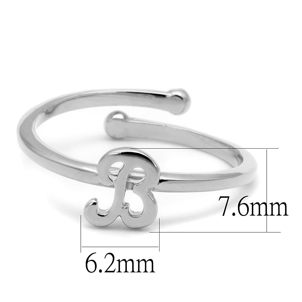 Rhodium Brass Ring - No Stone, 4-7 Day Shipping Lead Time, 1.54g Weight - Jewelry & Watches - Bijou Her -  -  - 