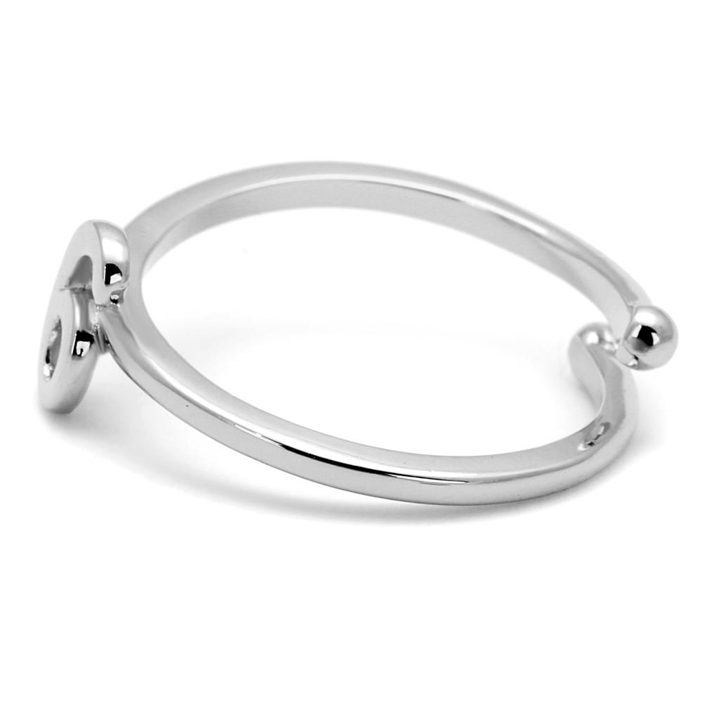 Rhodium Brass Ring - No Stone, 4-7 Day Shipping Lead Time, 1.63g Weight - Jewelry & Watches - Bijou Her -  -  - 