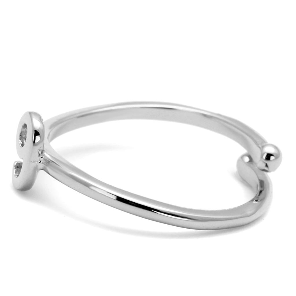Rhodium Brass Ring - No Stone, 4-7 Day Shipping Lead Time, 1.53g Weight - Jewelry & Watches - Bijou Her -  -  - 