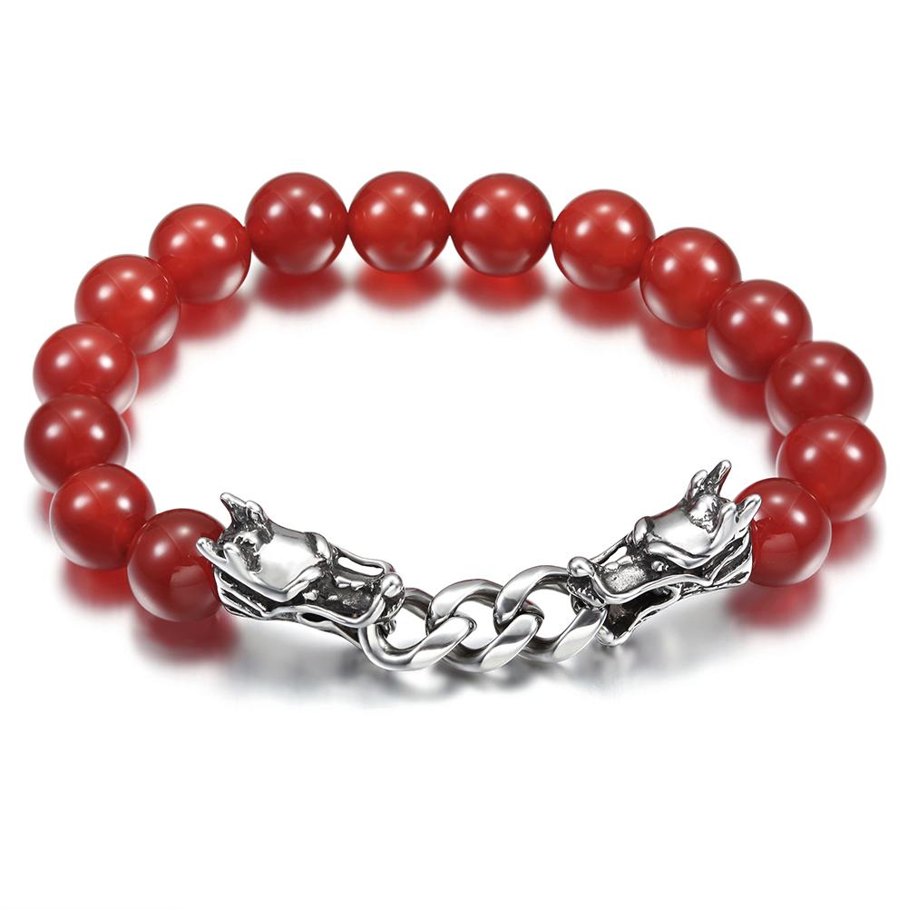 Powerful Red Agate Dragon Gemstone Bracelet for Men - Jewelry & Watches - Bijou Her -  -  - 