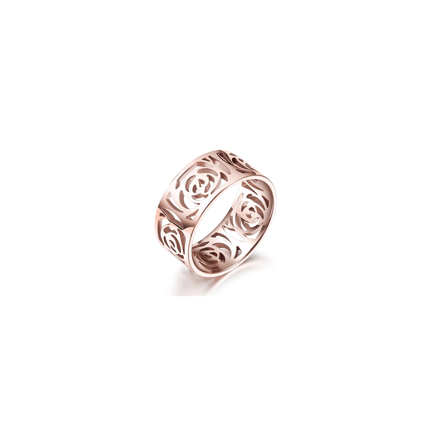 Hypoallergenic Flower Fashion Ring - Rose Gold - Jewelry & Watches - Bijou Her -  -  - 