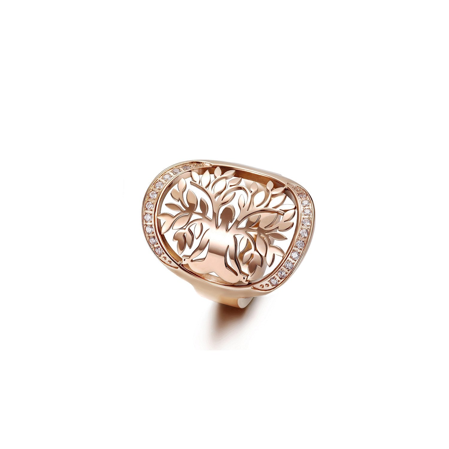 Hypoallergenic Rose Gold Tree of Life Ring - Jewelry & Watches - Bijou Her -  -  - 