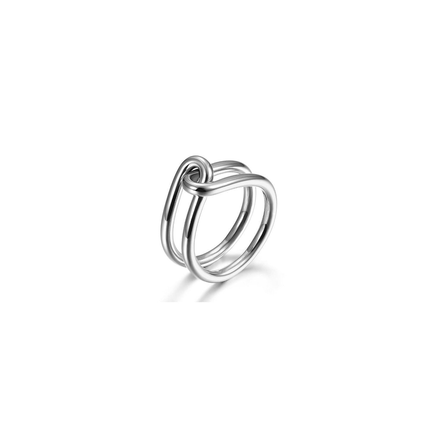 Hypoallergenic Silver Love Knot Statement Ring for Women - Jewelry & Watches - Bijou Her -  -  - 