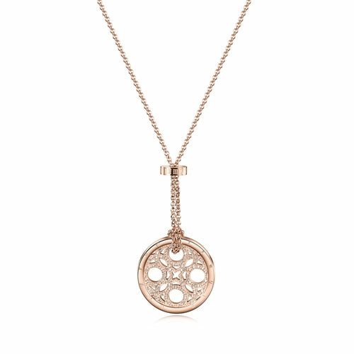 Hypoallergenic CZ Clover Medallion Necklace for Women - Jewelry & Watches - Bijou Her - Color -  - 