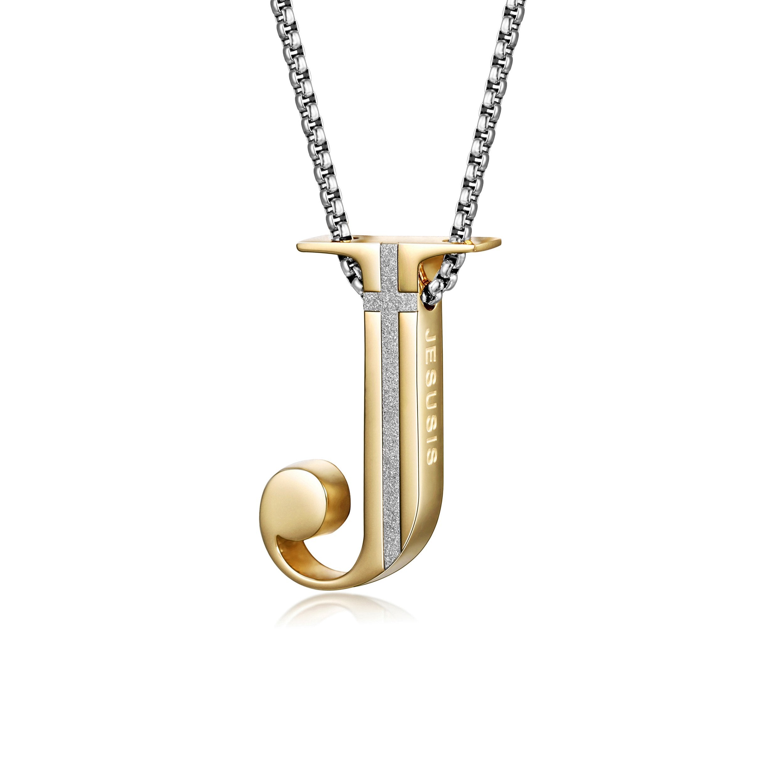 Hypoallergenic Gold-Plated J-Shaped Necklace - Jewelry & Watches - Bijou Her -  -  - 