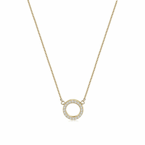 Hypoallergenic Gold Circle Pendant Necklace for Women - Jewelry & Watches - Bijou Her - Color -  - 