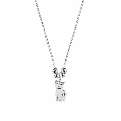 Hypoallergenic Cat Pendant Necklace in Gold and Silver - Jewelry & Watches - Bijou Her - Color -  - 