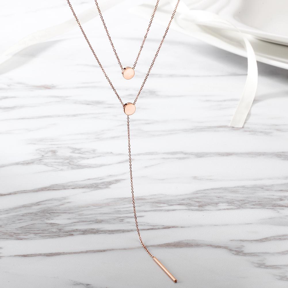 Layered Gold Lariat Necklace - Hypoallergenic & Non-Tarnishing Jewelry for Women - Jewelry & Watches - Bijou Her -  -  - 